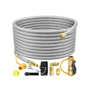 12FT Flexible Low Pressure Hose with Propane Quick Connector Fitting