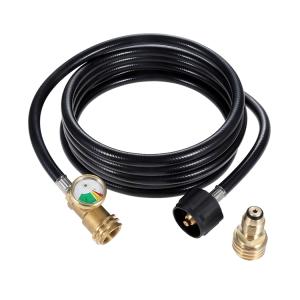 Propane Tank Adapter with Gauge Displaying Gas Pressure 36