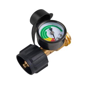Propane Tank adapter with upgraded Gauge for camping grill fryer heater