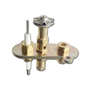 Triple flame propane natural gas pilot burner with electrode universal assembly